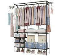 Perchero de pie y Zapatero Pared para Ropa Abrigos Estantería ropa estante MODA zapato armario empotrado organizador Vestíbulo