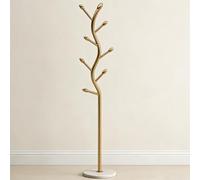 Perchero independiente con 8 ganchos, base de metal, diseño en forma de árbol para dormitorio, entrada, pasillo, organizador que ahorra espacio