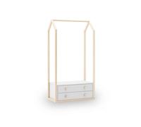 Perchero juvenil misty breeze blanco - oak soft 80 x 170 x cm