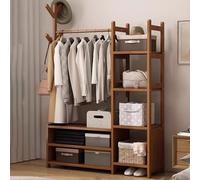 Perchero multifuncional de bambú y estante para zapatos - Perchero de madera para pasillo Sto, Nizer Slish con piso nd para zapatos y abrigos