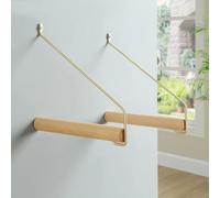 Perchero nórdico minimalista para colgar en la pared, colgador de ropa, gancho de almacenamiento, decoración de pared, Bkack de madera maciza Simple, nogal, madera de haya one set-beech wood