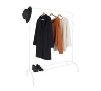 Relaxdays Perchero con estante y ganchos blanco