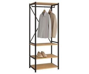 Perchero rus color roble safir y negro 160cm