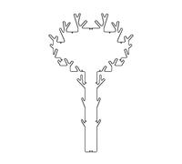 Maze Perchero Tree negro