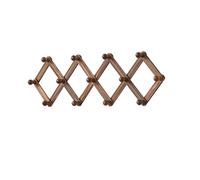 Percheros pared, Perchero Pared Extensible, madera percha retráctil, Colgador de Pared Decorativo estirable, Pared Ganchos, para Colgar Abrigos Bufandas, Monederos y Más(Brown,60-130cm/23.6-51.1in)