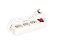 Perel bloque multiplicado con interruptor, 3 enchufes schuko (tipo f)