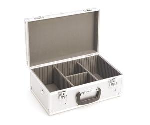 Perel box para 60 cd, bloqueo de llaves, 2 llaves, aluminio, 424 x 265
