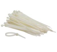 Perel bridas de nailon blancas, 100 unidades, 120 x 4,6 mm, resistente