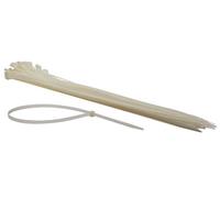 Perel bridas de nailon blancas, 50 uds, 750 × 8,8 mm, resistentes uv,