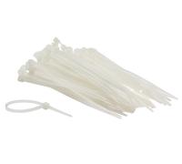 Perel bridas de nylon blancas, 100 unidades, 100 x 2,5 mm, resistentes
