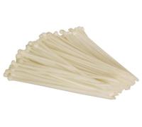 Perel bridas de nylon blancas, 100 unidades, ataduras de cables 200 x