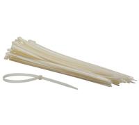 Perel bridas de nylon blancas, 100 unidades, ataduras de cables 400 x