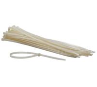 Perel bridas de nylon blancas, 100 unidades, bridas para cables 500 x