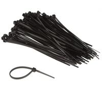 Perel bridas de nylon negras, 100 unidades, 100 x 2,5 mm, resistentes