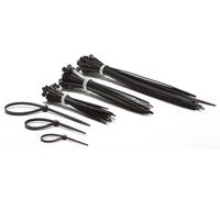 Perel bridas de nylon negras, 75 piezas en set mixto, diversas medidas