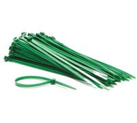 Perel Bridas de nylon verdes, 100 piezas, bridas para cables 200 x 4,6 mm, resistentes a UV, autolock, 23 kg de fuerza de tracción, para aplicaciones pesadas en interiores y exteriores