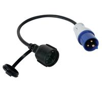 Perel cable adaptador, h07rn-f 3g2.5, 0.4 m, 16 a/230 v, 3680 w, cee a