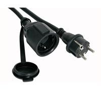 Perel - cable alargador de goma ec05r25-g, 3g2,5, 5 m de longitud, col
