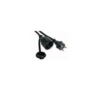 PEREL - Cable alargador de goma EC05R25-G, 3G2,5, 5 m de longitud, color negro 142046