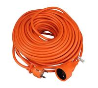 Perel Cable de extensión, H05VV-F 3G1.5, 40 m, 16 A/230 V, 3500 W, Tipo E/F, para Uso Interior, PVC, Naranja