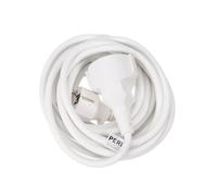 Perel Cable de extensión, H05VV-F 3G1.5, 5 m, 16 A/230 V, 3500 W, Tipo E/F, Schuko, para Uso Interior, PVC, Blanco