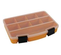 Perel caja de surtido de plástico, 9 compartimentos fijos, tapa trans