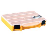 Perel caja de surtido de plástico con 10 compartimentos fijos, tapa t