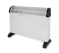 Perel Calefactor convector 2000W, convector eléctrico con 3 niveles de calor, termostato, IP20 protección contra sobrecalentamiento, portátil o montaje mural para estancias hasta 60 m³
