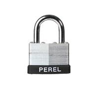 Perel Candado laminado de 45 mm, alta seguridad, resistencia pesada