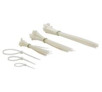 Perel Tools Conjunto de corbatas de cable de nylon, blanco, resistente a los rayos UV, 75 piezas