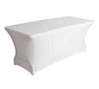 Perel cubierta para mesa, blanca, rectangular, 180 cm x 75 cm x 74 cm