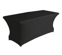 Perel cubierta para mesa, negra, rectangular, 180 cm x 75 cm x 74 cm