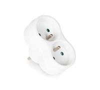 Perel eb2eun base múltiple 2 salidas ac interior blanco