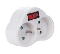 Perel eb2swn base múltiple 2 salidas ac interior blanco