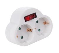 Perel eb2swn-g base múltiple 2 salidas ac interior blanco