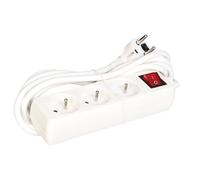 Perel eb3s-3 base múltiple 3 m 3 salidas ac interior blanco