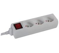 Perel eb3s base múltiple 1 m 3 salidas ac interior blanco