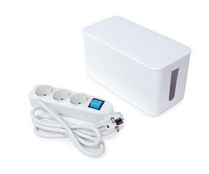 Perel eb3wswog base múltiple 1,5 m 3 salidas ac interior blanco