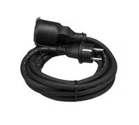 Perel ec05r15 Cable alargador de goma, longitud de cable 5 m, color negro