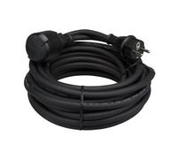 Perel ec10r25 de goma cable alargador, 3 G2,5, longitud de 10 m, color negro