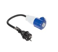 Perel eceea1 40 cm cable de adaptador de enchufe schuko para cee socke