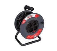 Perel ecr25n2-g base múltiple 25 m 4 salidas ac interior negro, gris