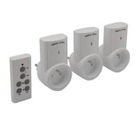 Perel enchufes, con control remoto, conjunto de 3, inalámbrico, rango