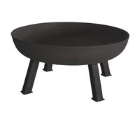 Perel gran brasero redondo de hierro fundido con 3 patas resistentes,