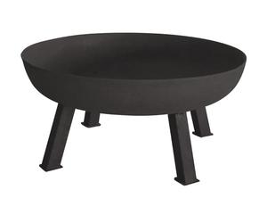 Perel gran brasero redondo de hierro fundido con 3 patas resistentes,