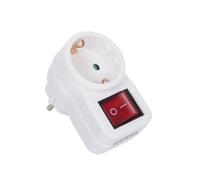 Perel Hoja multiplicada con interruptor, enchufe Schuko (tipo F), polipropileno, uso interior, blanco