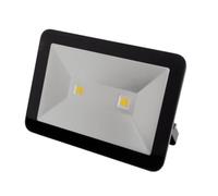 Perel LED Floodlight, 100 W, 10800 lm, 4000 ° K, blanco neutral, para interiores y exteriores, soporte de montaje ajustable, aluminio, negro