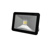 Perel LED Floodlight, 20 W, 2050 lm, 4000 ° K, blanco neutro, para interiores y exteriores, soporte de montaje ajustable, aluminio, negro