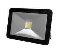 Perel LED Floodlight, 50 W, 5400 LM, 4000 ° K, blanco neutro, para interiores y exteriores, soporte de montaje ajustable, aluminio, negro