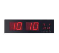 Perel Tools Reloj Muro digital negro y rojo